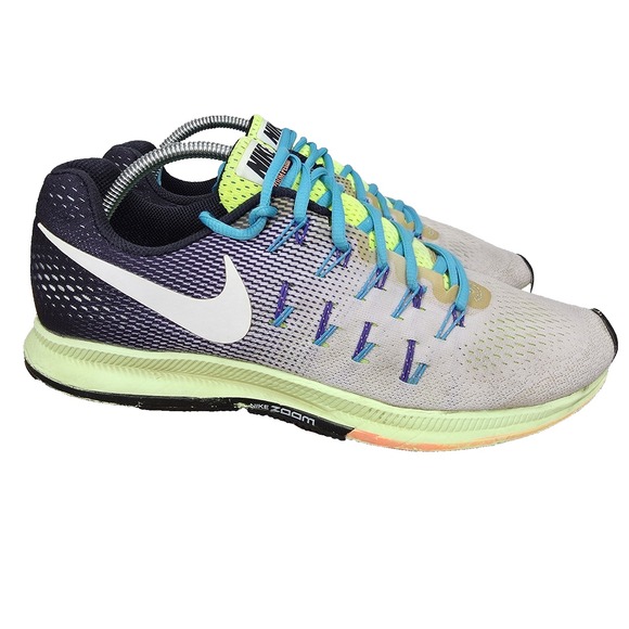 Nike Air Zoom Pegasus 33 Running Shoes Mens 10 Gray Sneakers Trainers 831352-017